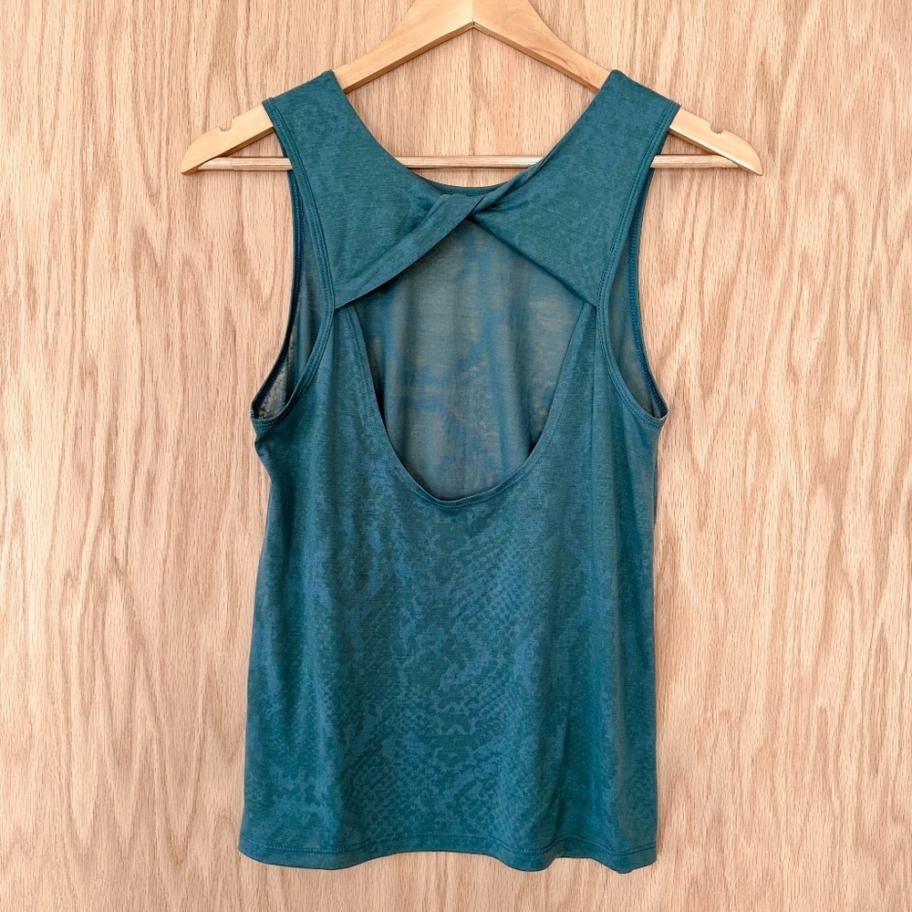 JoyLab Teal Open Back Twist Tank Top - Picture 5 of 7